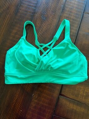 Strappy Green Bikini Top